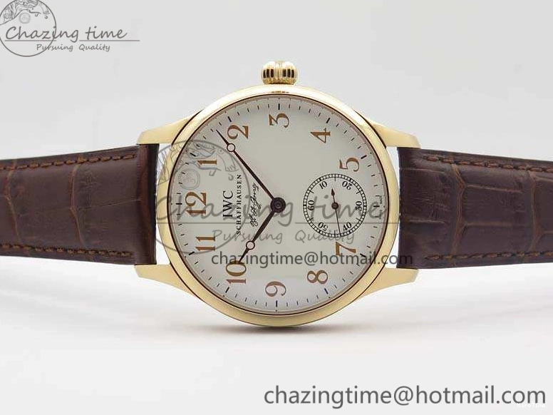 MIROTIME 0818 Effortless Portuguese Fa Jones IW544201 RG GSF 1:1 Best Edition White Dial On Leather Strap 7228